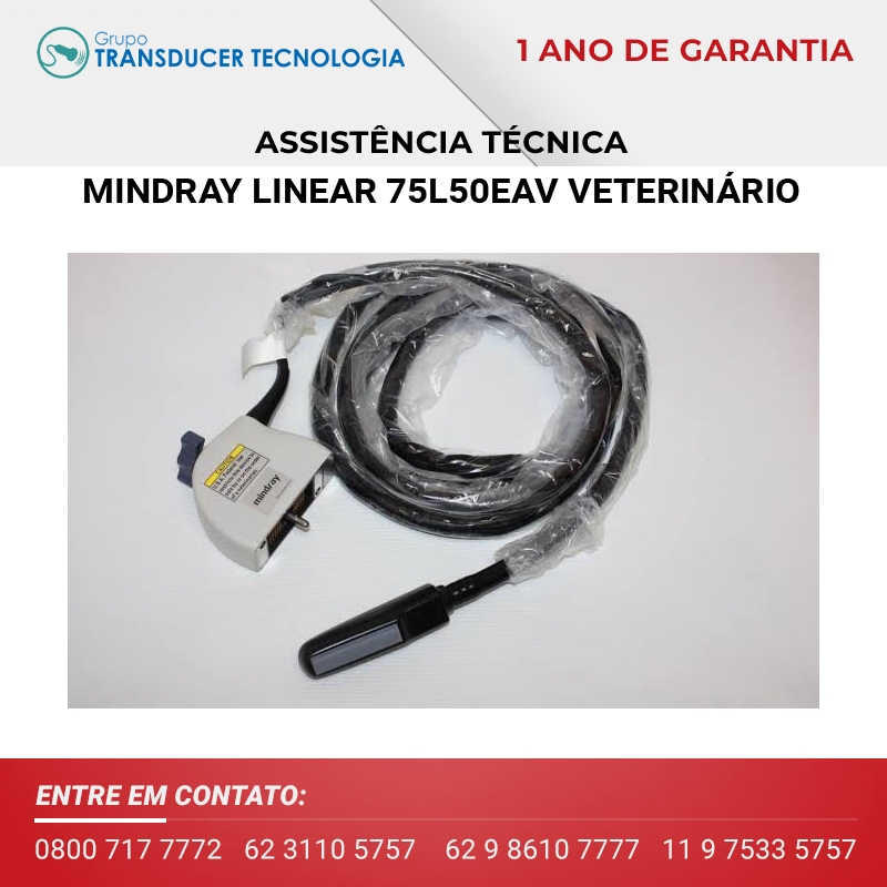 ASSISTENCIA TECNICA TRANSDUTOR MINDRAY LINEAR 75L50EAV VETERINARIO