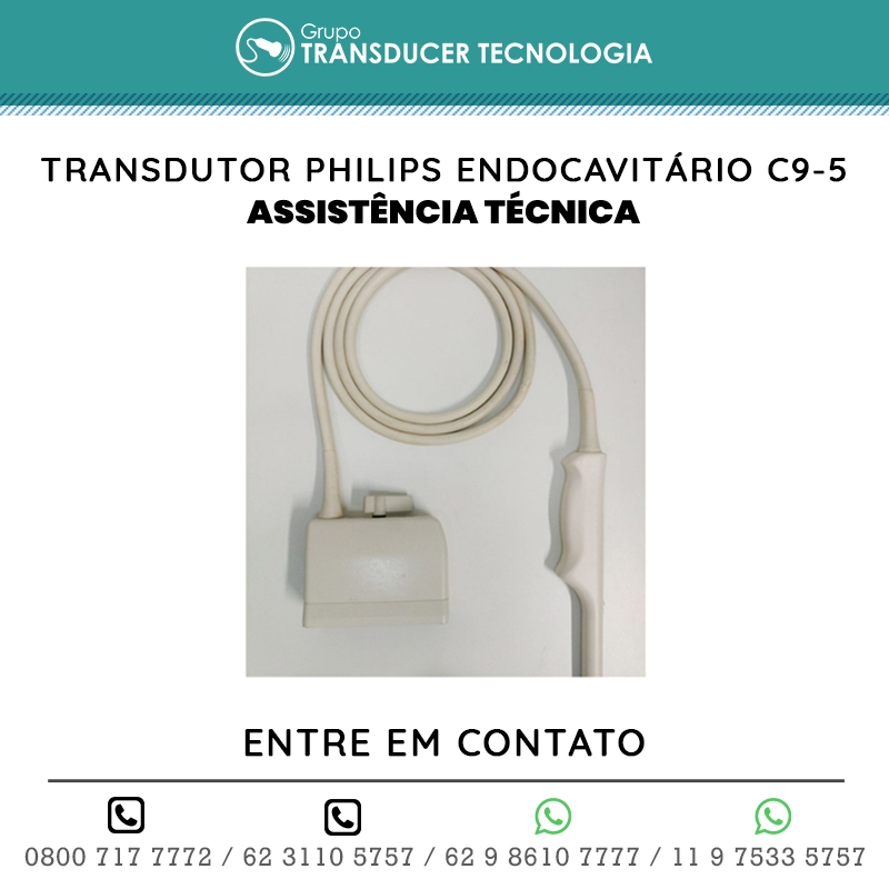 ASSISTENCIA TECNICA TRANSDUTOR PHILIPS ENDOCAVITARIO C9 5