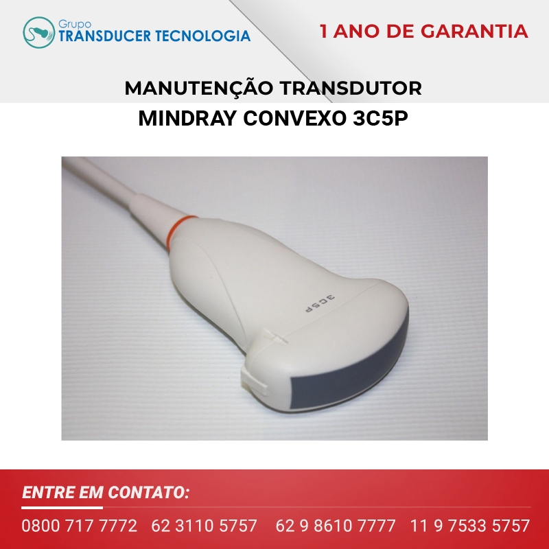 MANUTENCAO TRANSDUTOR MINDRAY CONVEXO 3C5P