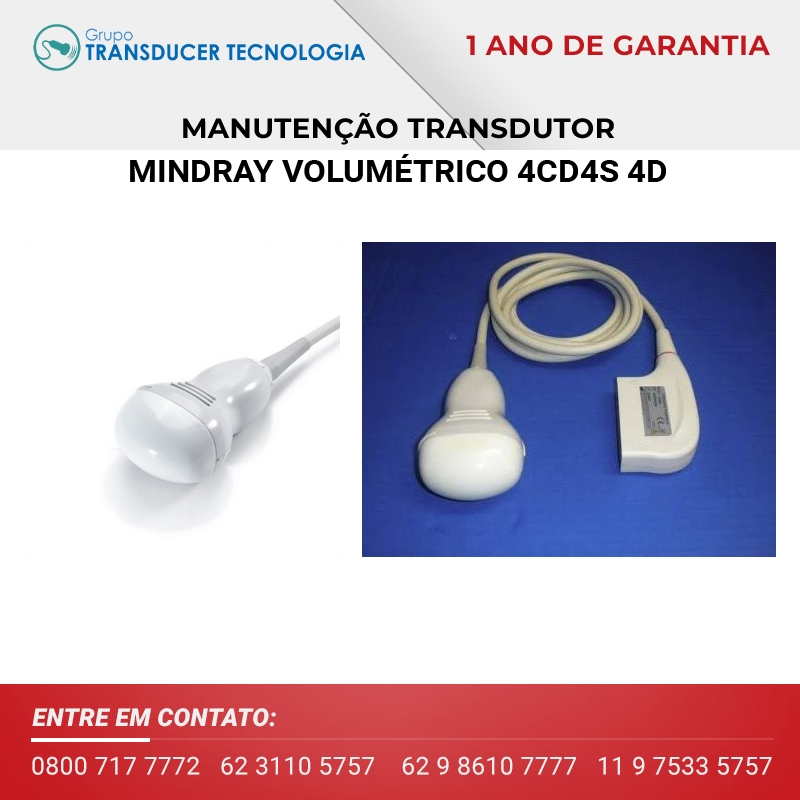 MANUTENCAO TRANSDUTOR MINDRAY CONVEXO VOLUMETRICO 4CD4S 4D