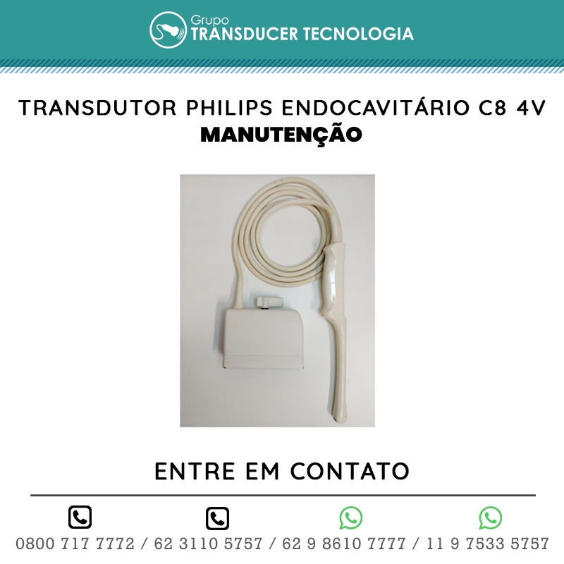 MANUTENCAO TRANSDUTOR PHILIPS ENDOCAVITARIO C8 4V