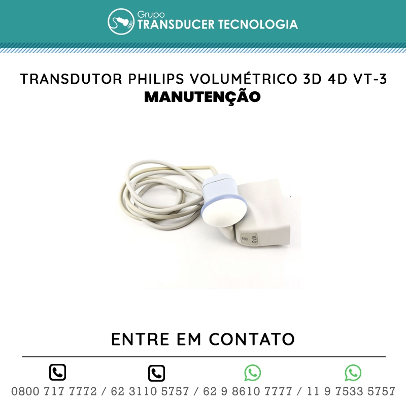 MANUTENCAO TRANSDUTOR PHILIPS VOLUMETRICO 3D 4D VT 3