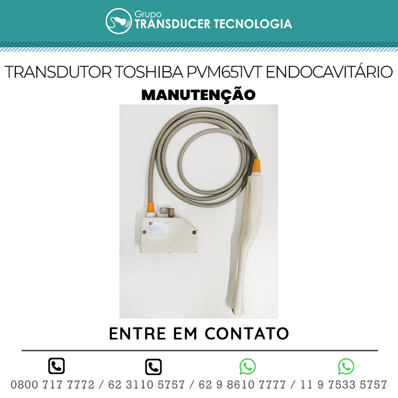 MANUTENCAO TRANSDUTOR TOSHIBA PVM 651VT ENDOCAVITARIO