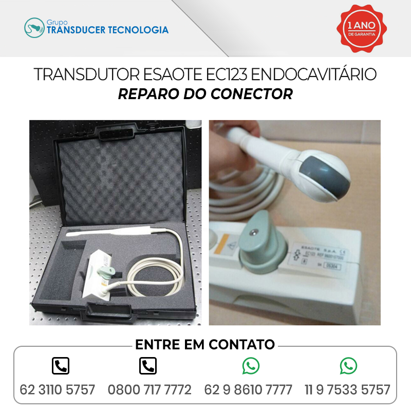 REPARO DO CONECTOR TRANSDUTOR ESAOTE EC123 ENDOCAVITARIO
