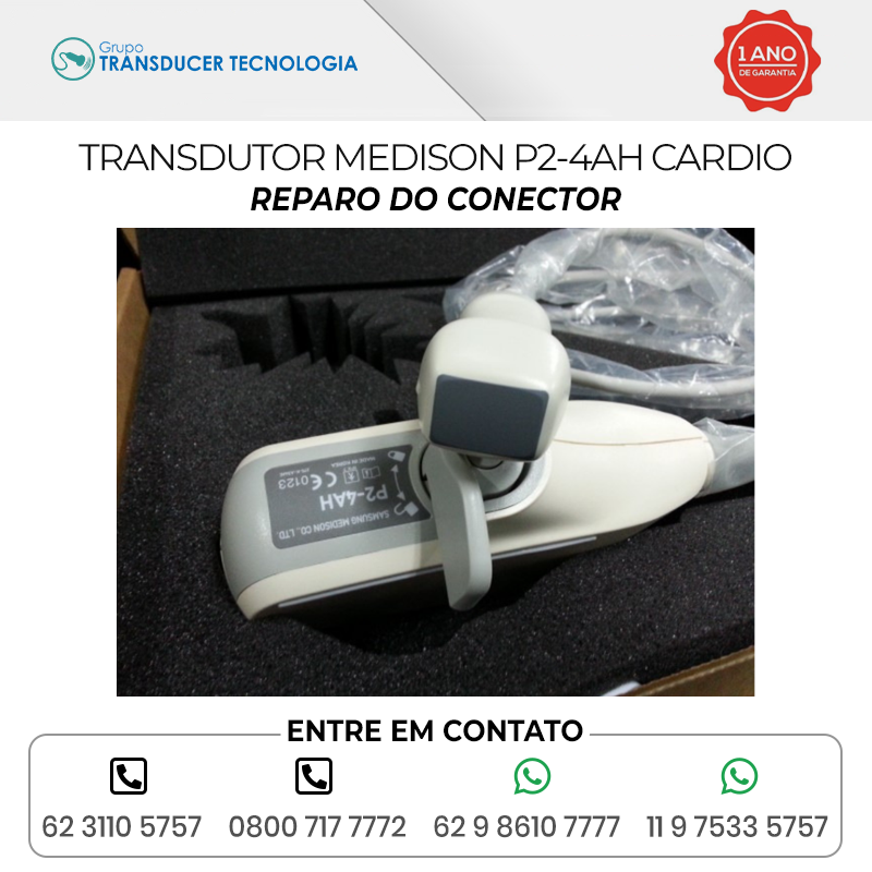 REPARO DO CONECTOR TRANSDUTOR MEDISON P2 4AH CARDIO