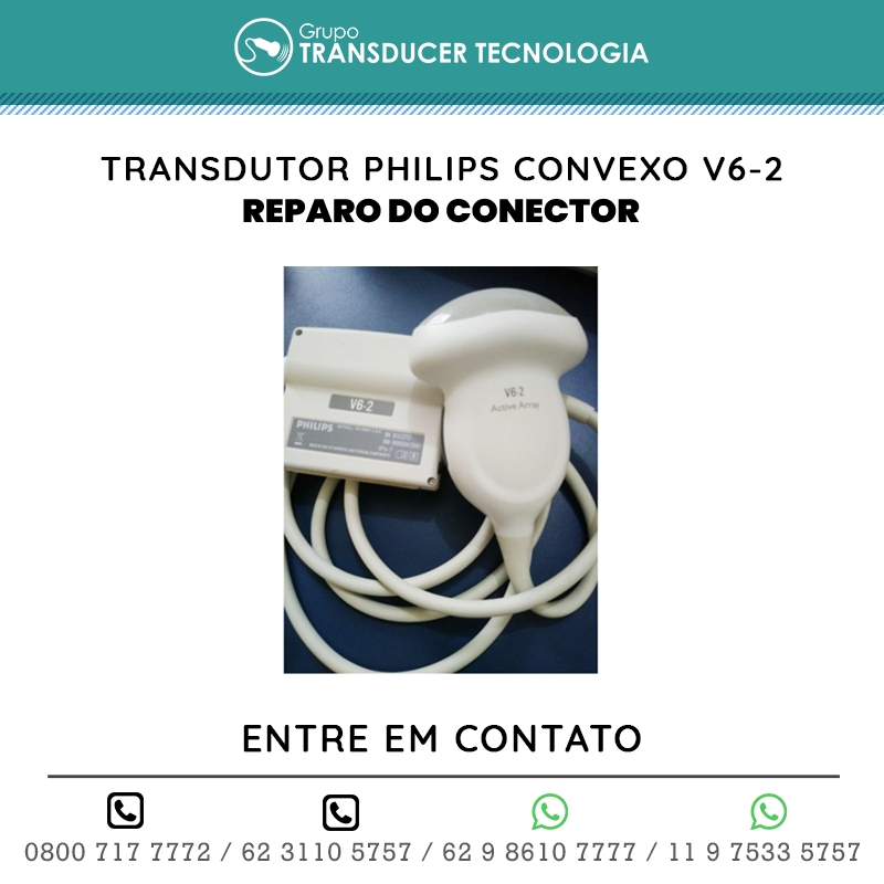 REPARO DO CONECTOR TRANSDUTOR PHILIPS CONVEXO V6 2