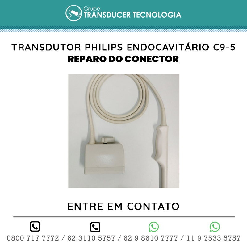 REPARO DO CONECTOR TRANSDUTOR PHILIPS ENDOCAVITARIO C9 5