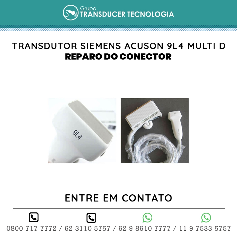 REPARO DO CONECTOR TRANSDUTOR SIEMENS ACUSON 9L4 MULTI D