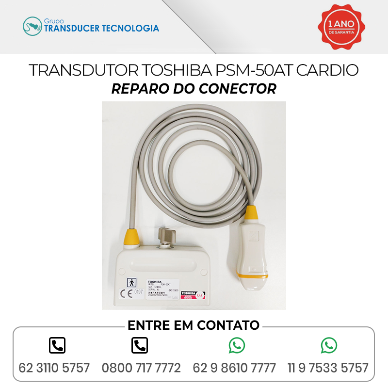 REPARO DO CONECTOR TRANSDUTOR TOSHIBA PSM 50AT CARDIO