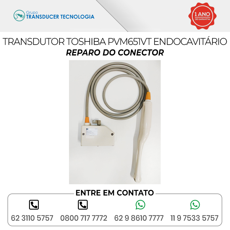 REPARO DO CONECTOR TRANSDUTOR TOSHIBA PVM 651VT ENDOCAVITARIO