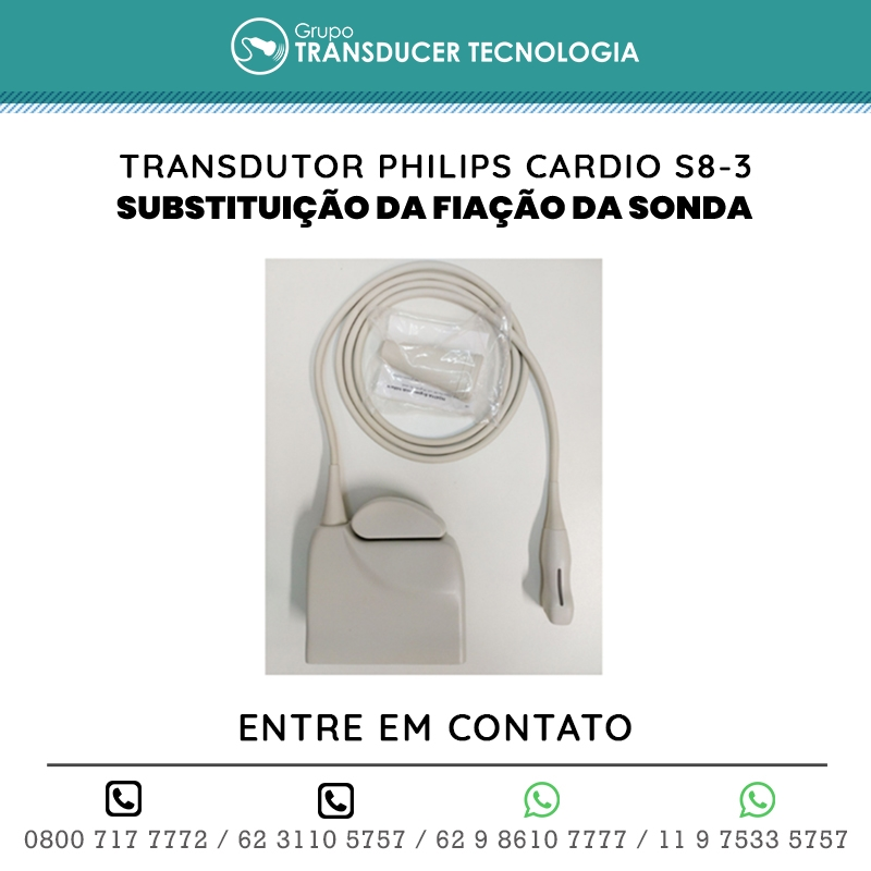 SUBSTITUICAO DA FIACAO DA SONDA TRANSDUTOR PHILIPS CARDIO S8 3