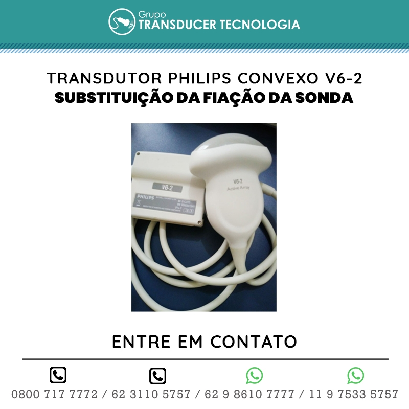 SUBSTITUICAO DA FIACAO DA SONDA TRANSDUTOR PHILIPS CONVEXO V6 2