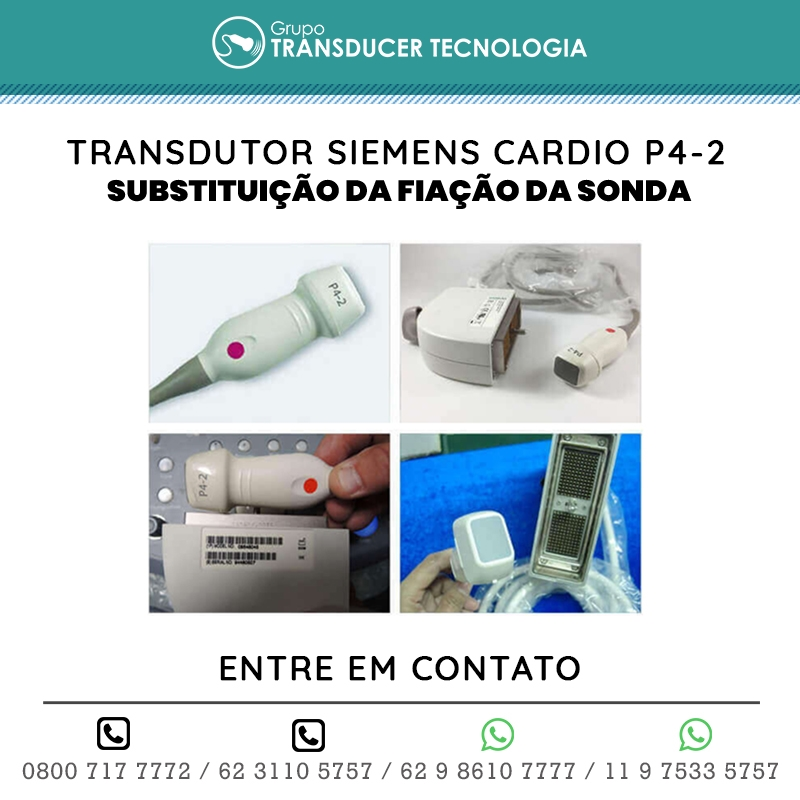 SUBSTITUICAO DA FIACAO DA SONDA TRANSDUTOR SIEMENS CARDIO P4 2