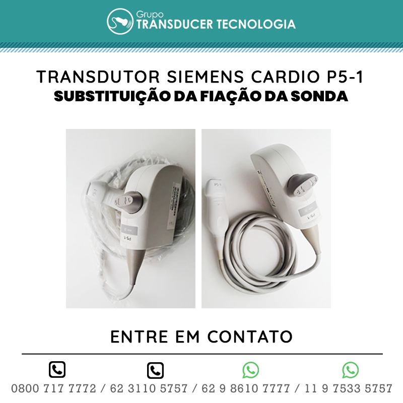 SUBSTITUICAO DA FIACAO DA SONDA TRANSDUTOR SIEMENS CARDIO P5 1