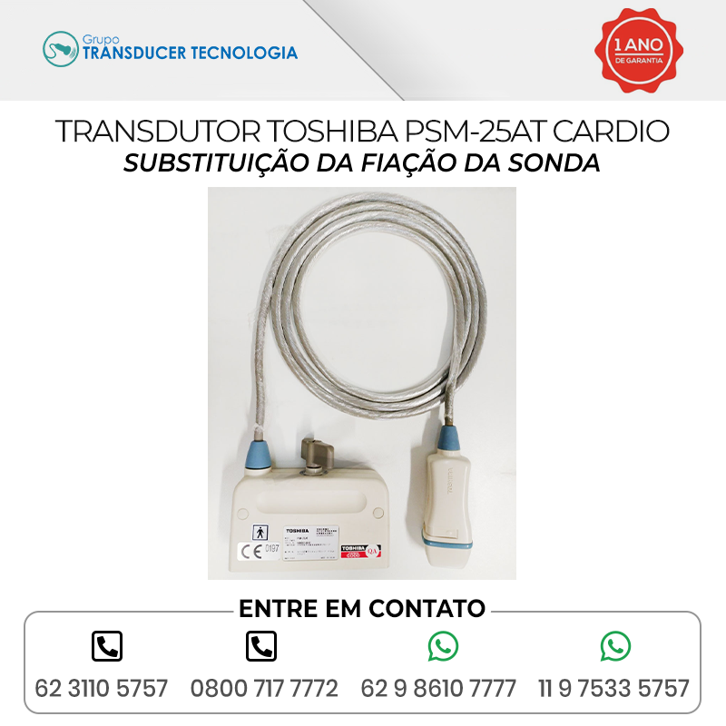SUBSTITUICAO DA FIACAO DA SONDA TRANSDUTOR TOSHIBA PSM 25AT CARDIO