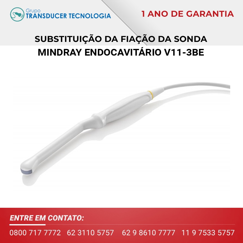 SUBSTITUICAO DA FIACAO TRANSDUTOR MINDRAY ENDOCAVITARIO V11 3BE