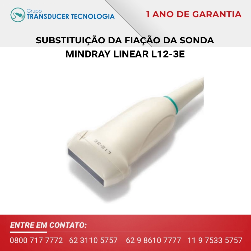 SUBSTITUICAO DA FIACAO TRANSDUTOR MINDRAY LINEAR L12 3E