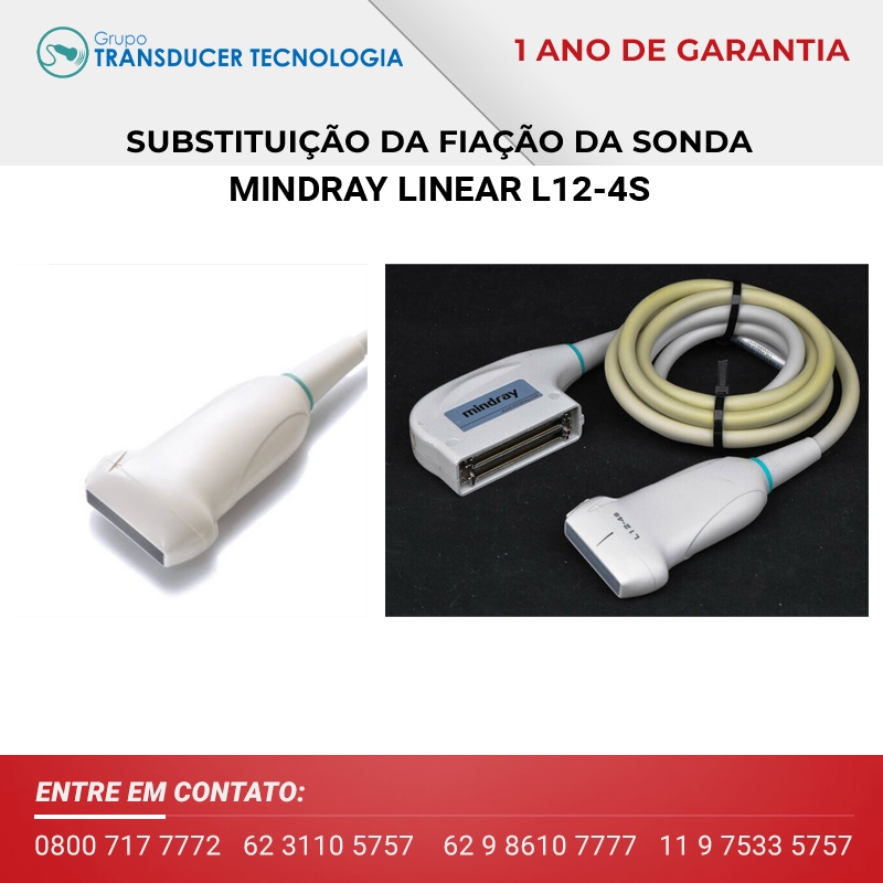 SUBSTITUICAO DA FIACAO TRANSDUTOR MINDRAY LINEAR L12 4S