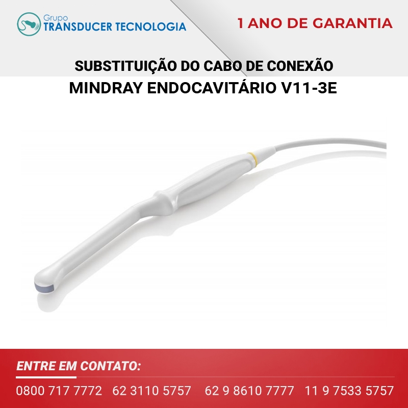 SUBSTITUICAO DO CABO DE CONEXAO TRANSDUTOR MINDRAY ENDOCAVITARIO V11 3E