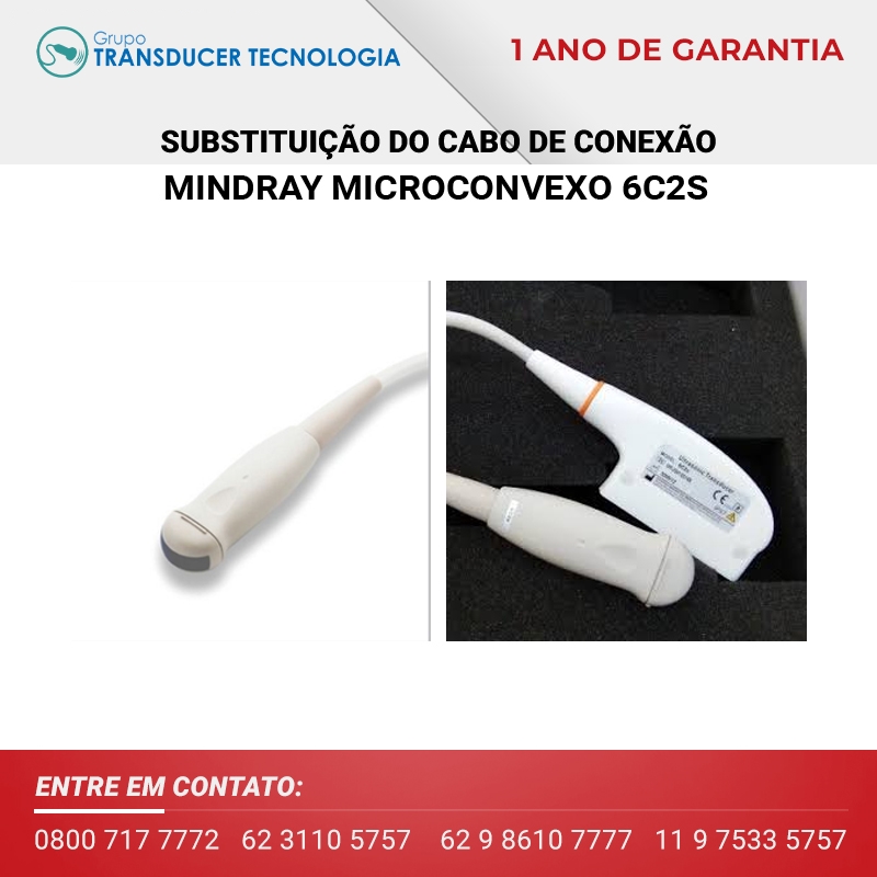 SUBSTITUICAO DO CABO DE CONEXAO TRANSDUTOR MINDRAY MICROCONVEXO 6C2S