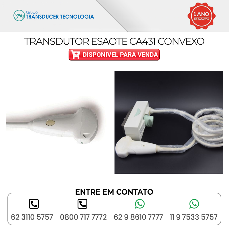 TRANSDUTOR ESAOTE CA431 CONVEXO DISPONIVEL PARA VENDA