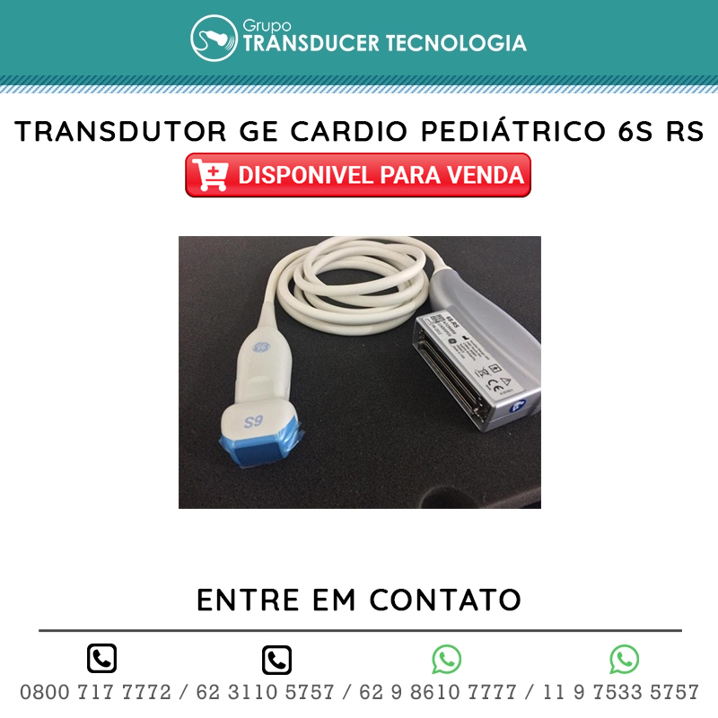 TRANSDUTOR GE CARDIO PEDIATRICO 6S RS DISPONIVEL PARA VENDA