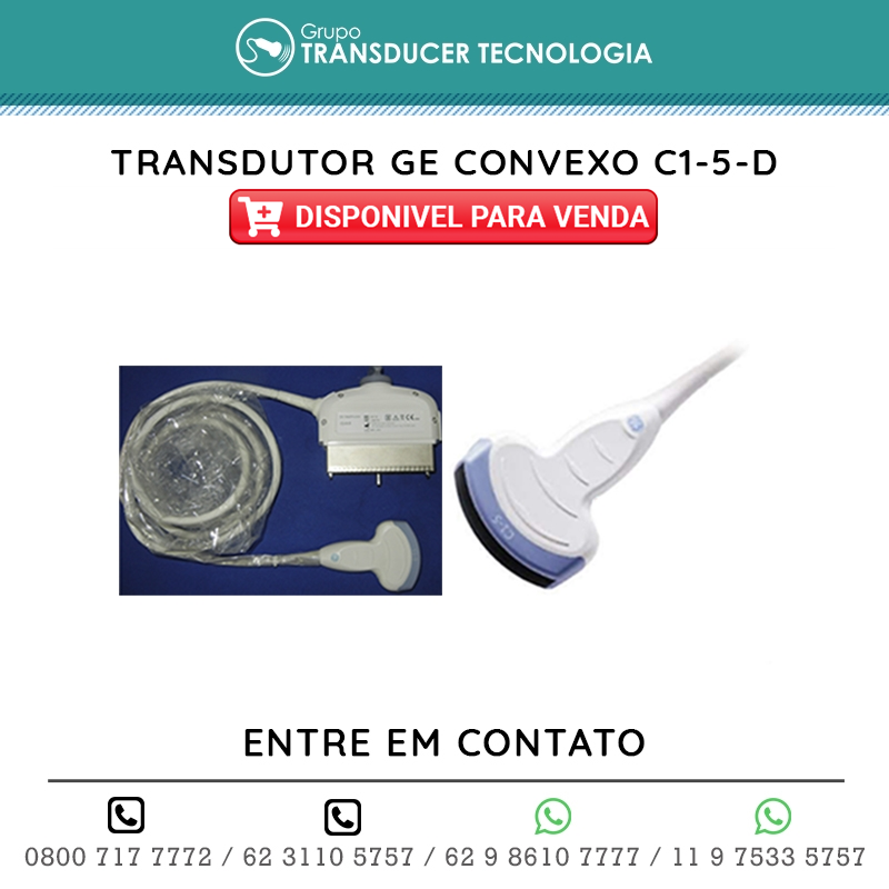 TRANSDUTOR GE CONVEXO C1 5 D DISPONIVEL PARA VENDA