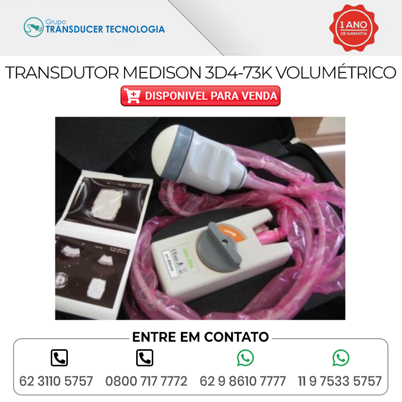 TRANSDUTOR MEDISON 3D4 73K VOLUMETRICO DISPONIVEL PARA VENDA