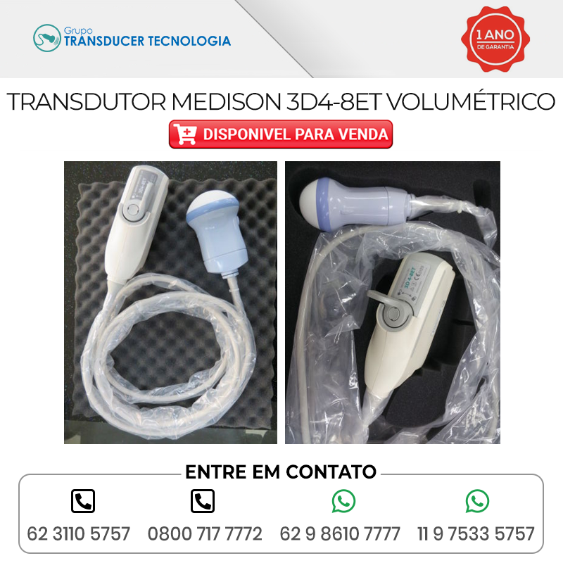 TRANSDUTOR MEDISON 3D4 8ET VOLUMETRICO DISPONIVEL PARA VENDA
