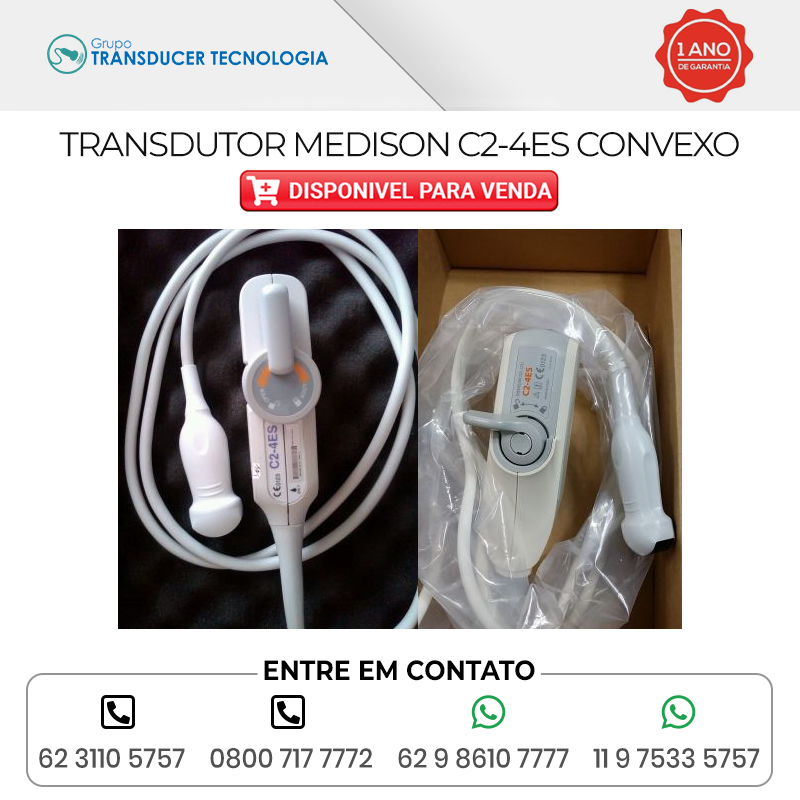 TRANSDUTOR MEDISON C2 4ES CONVEXO DISPONIVEL PARA VENDA