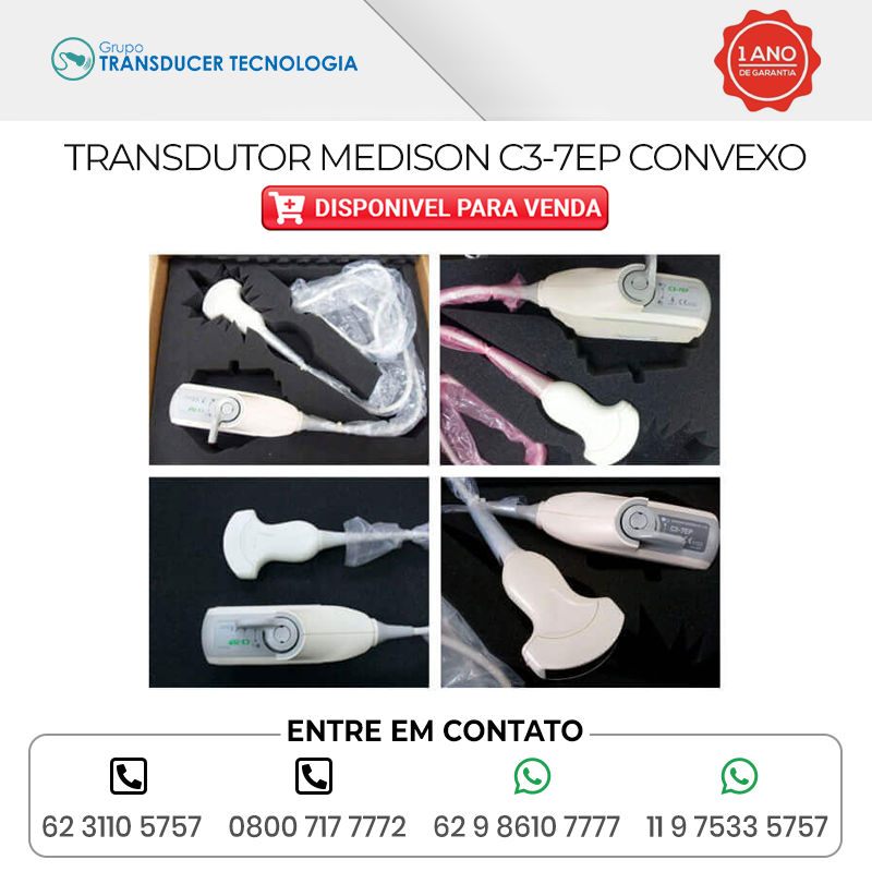 TRANSDUTOR MEDISON C3 7EP CONVEXO DISPONIVEL PARA VENDA