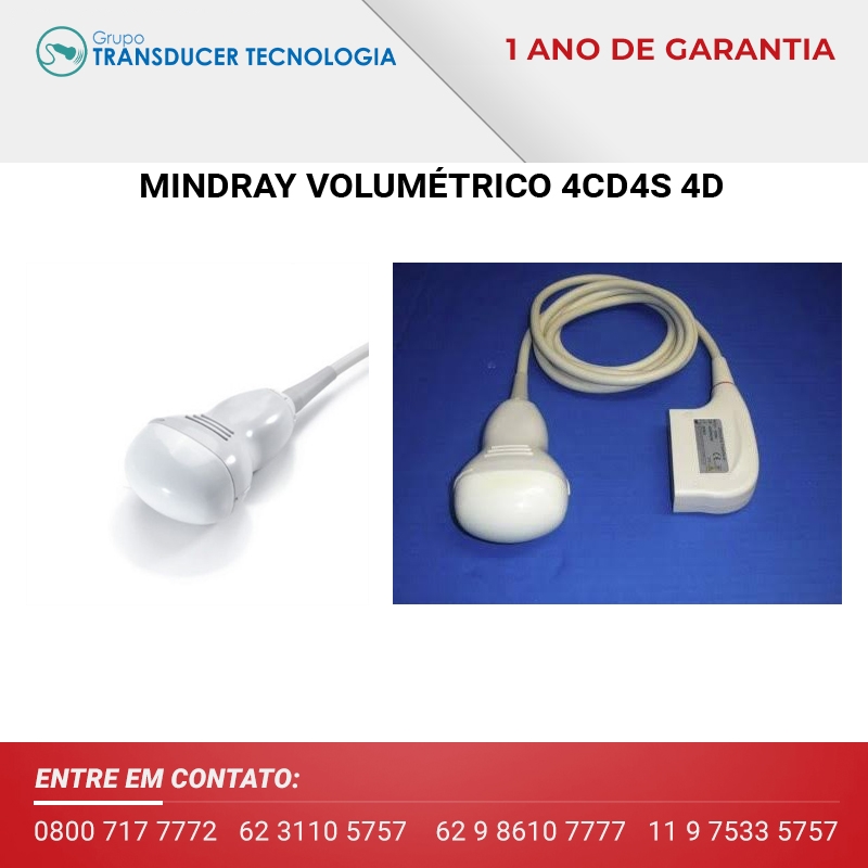 TRANSDUTOR MINDRAY CONVEXO VOLUMETRICO 4CD4S 4D