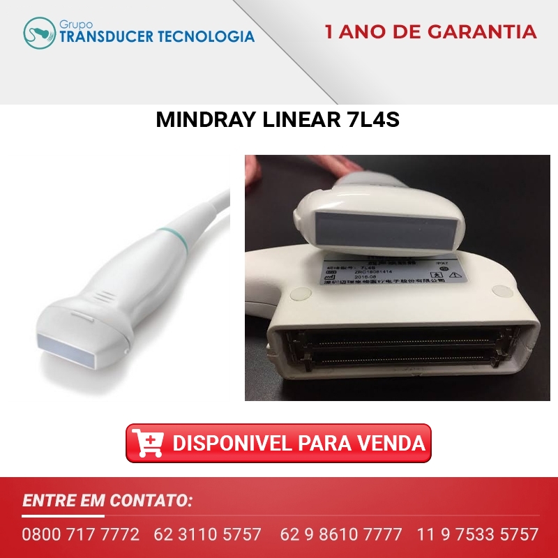 TRANSDUTOR MINDRAY LINEAR 7L4S DISPONIVEL PARA VENDA