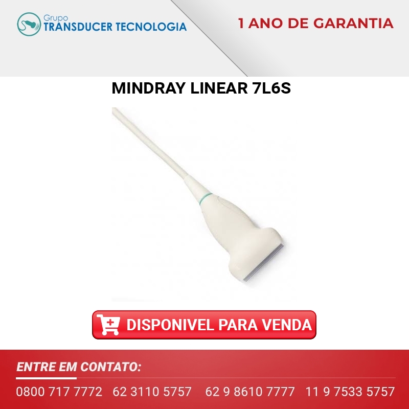 TRANSDUTOR MINDRAY LINEAR 7L6S DISPONIVEL PARA VENDA