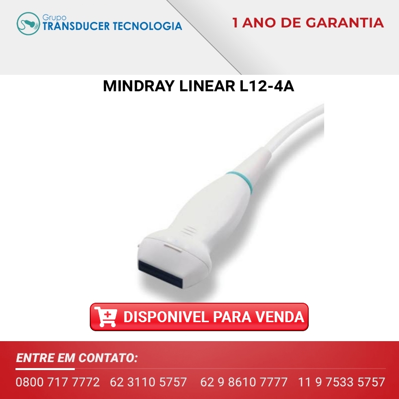 TRANSDUTOR MINDRAY LINEAR L12 4A DISPONIVEL PARA VENDA