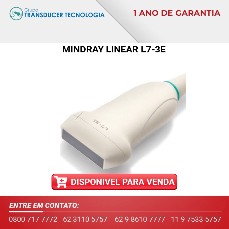 TRANSDUTOR MINDRAY LINEAR L7 3E DISPONIVEL PARA VENDA