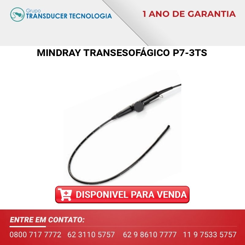 TRANSDUTOR MINDRAY TRANSESOFAGICO P7 3TS DISPONIVEL PARA VENDA