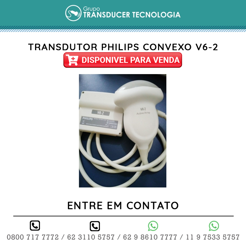 TRANSDUTOR PHILIPS CONVEXO V6 2 DISPONIVEL PARA VENDA