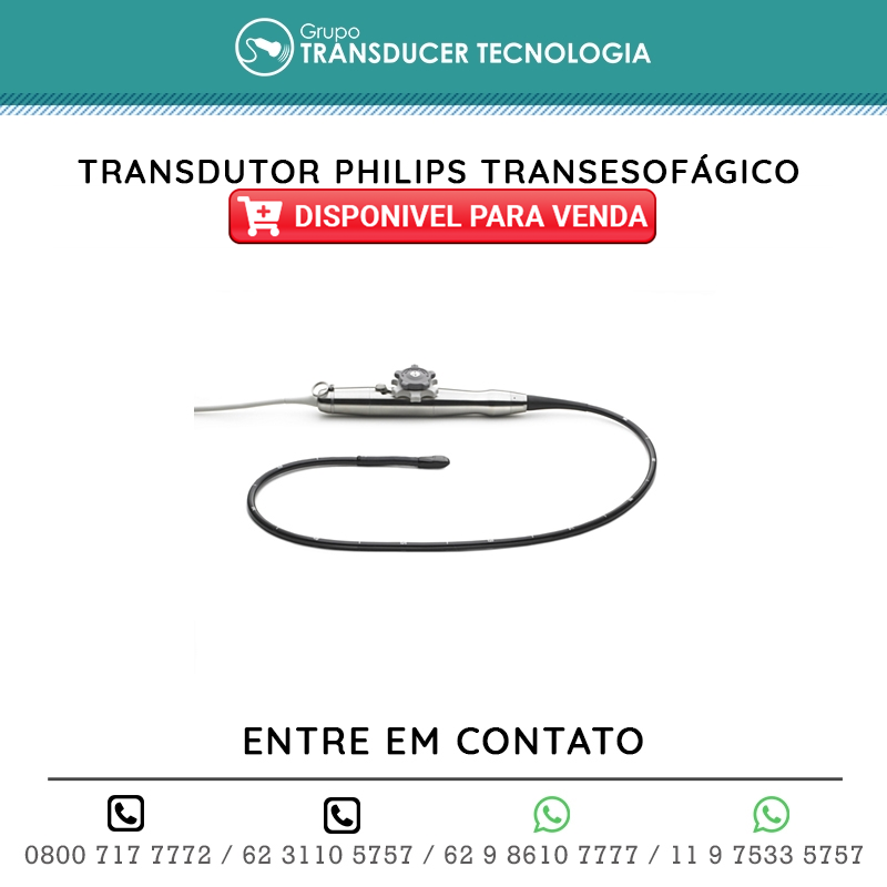 TRANSDUTOR PHILIPS TRANSESOFAGICO XT 27 LIVE 3D DISPONIVEL PARA VENDA
