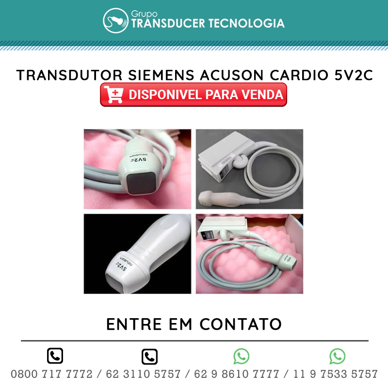 TRANSDUTOR SIEMENS ACUSON CARDIO 5V2C DISPONIVEL PARA VENDA