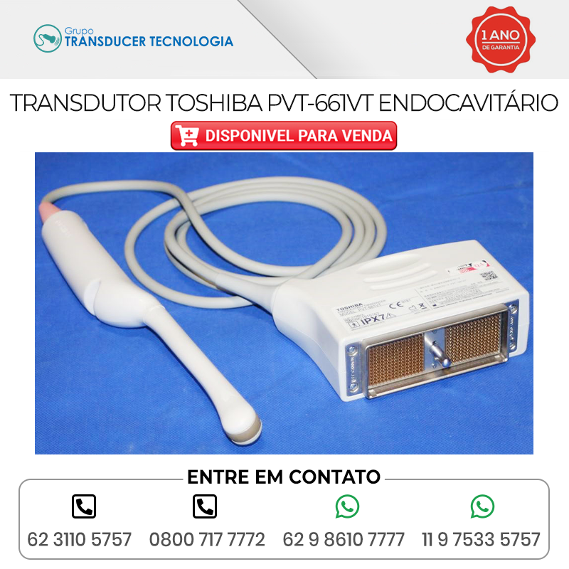 TRANSDUTOR TOSHIBA PVT 661VT ENDOCAVITARIO DISPONIVEL PARA VENDA