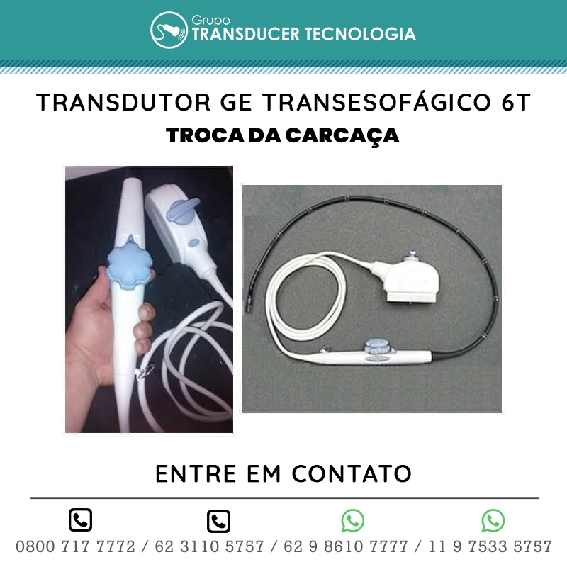 TROCA DA CARCACA TRANSDUTOR GE TRANSESOFAGICO 6T