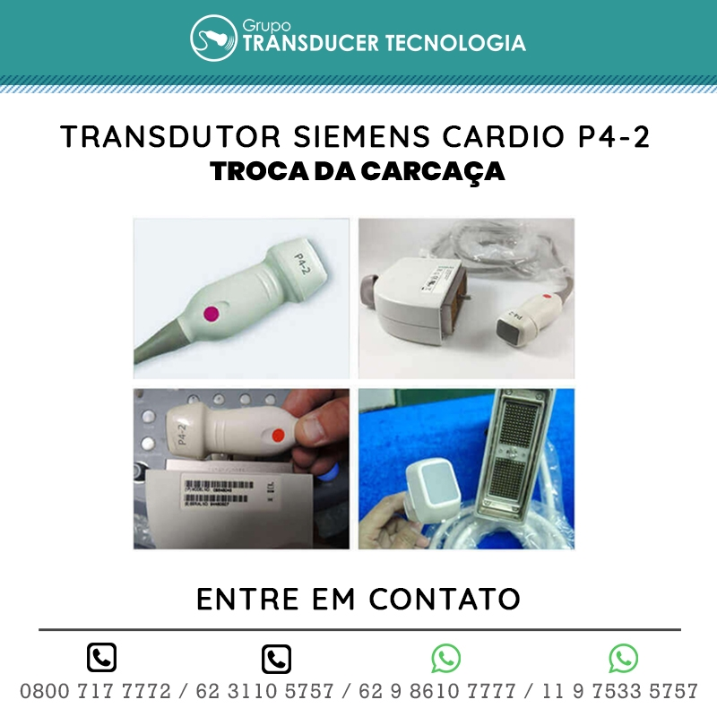 TROCA DA CARCACA TRANSDUTOR SIEMENS CARDIO P4 2