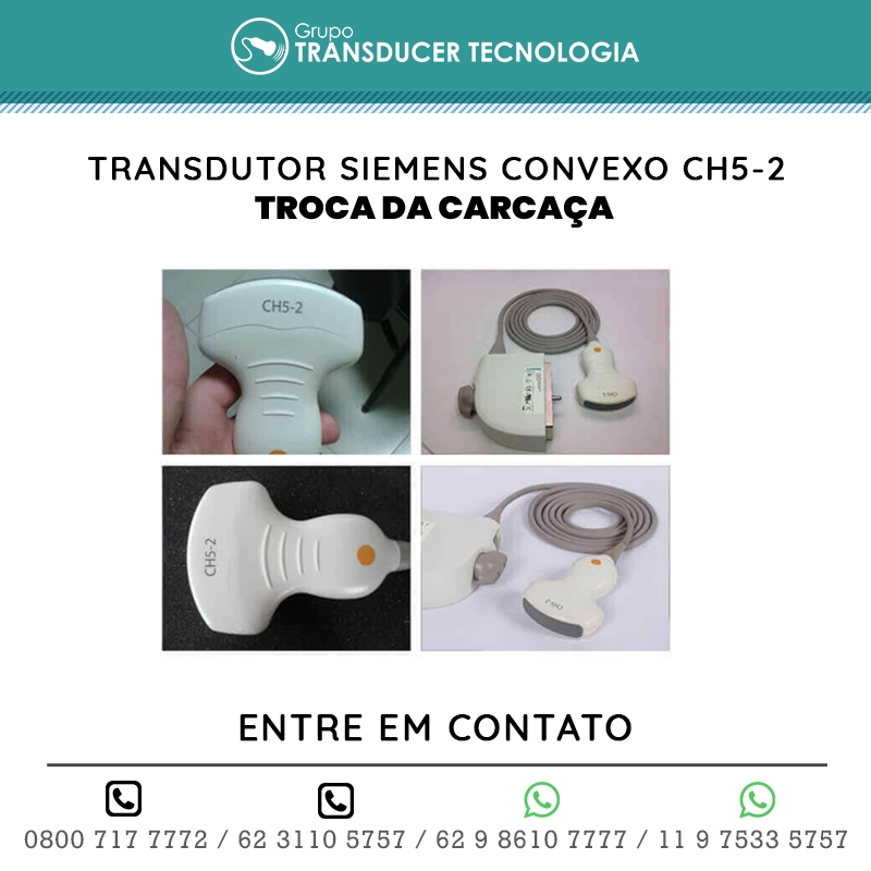 TROCA DA CARCACA TRANSDUTOR SIEMENS CONVEXO CH5 2