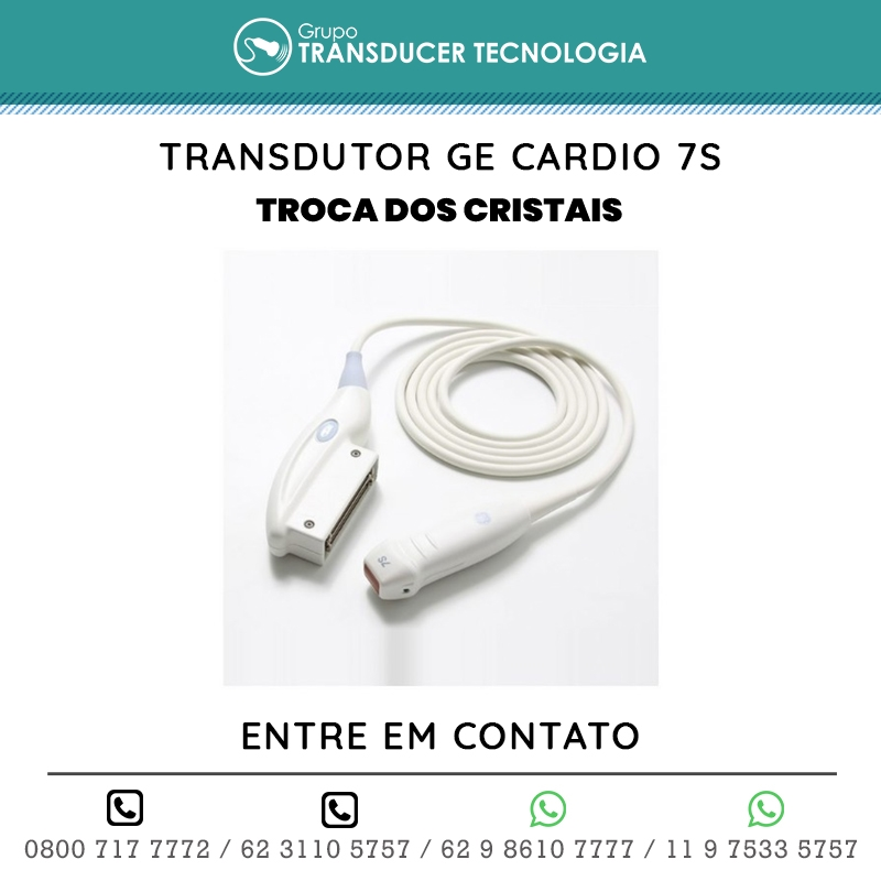 TROCA DOS CRISTAIS TRANSDUTOR GE CARDIO 7S