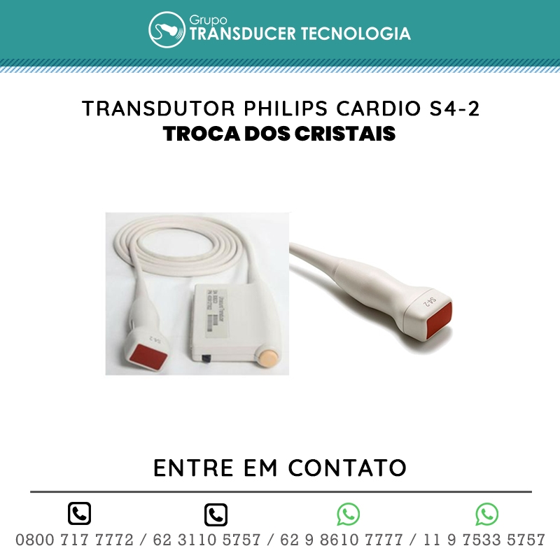 TROCA DOS CRISTAIS TRANSDUTOR PHILIPS CARDIO S4 2