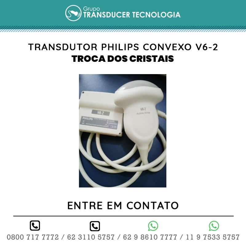 TROCA DOS CRISTAIS TRANSDUTOR PHILIPS CONVEXO V6 2