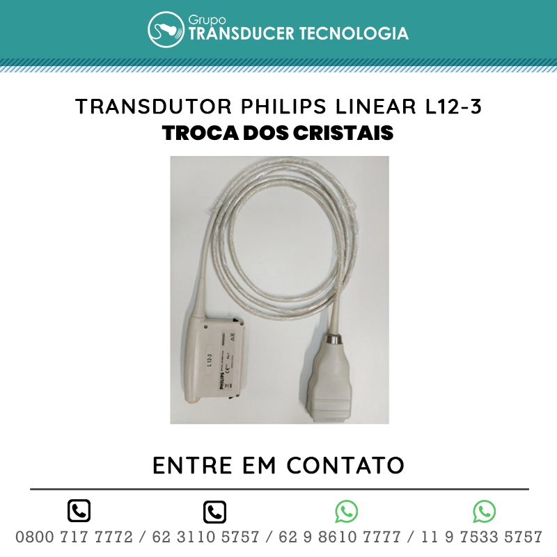TROCA DOS CRISTAIS TRANSDUTOR PHILIPS LINEAR L12 3