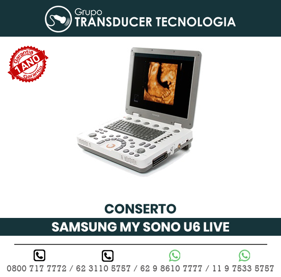 CONSERTO ULTRASSOM PORTATIL SAMSUNG MEDISON MY SONO U6 LIVE