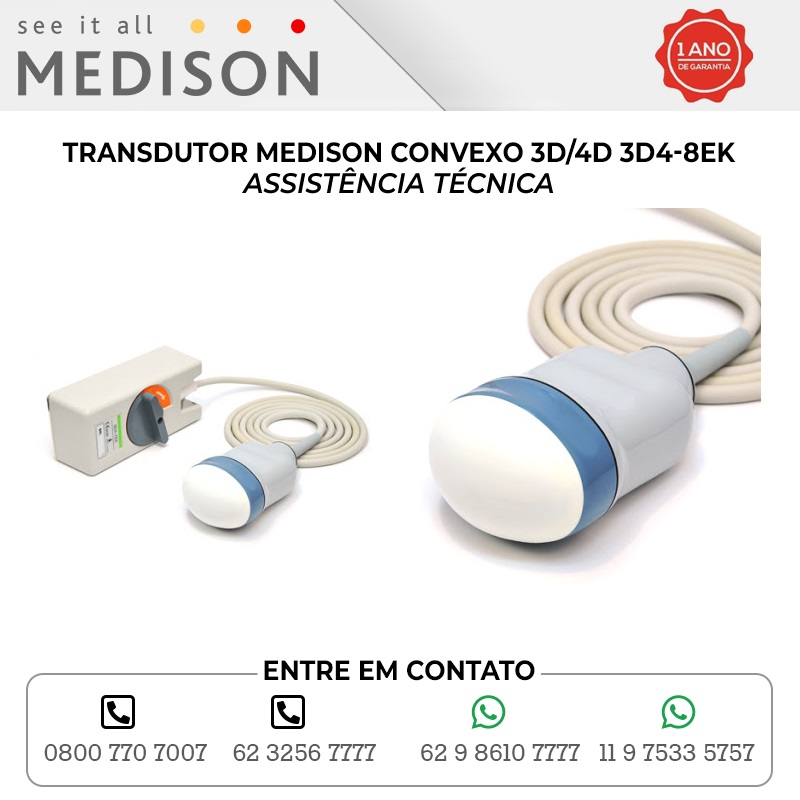 ASSISTÊNCIA TÉCNICA TRANSDUTOR MEDISON CONVEXO 3D 4D 3D4 8EK